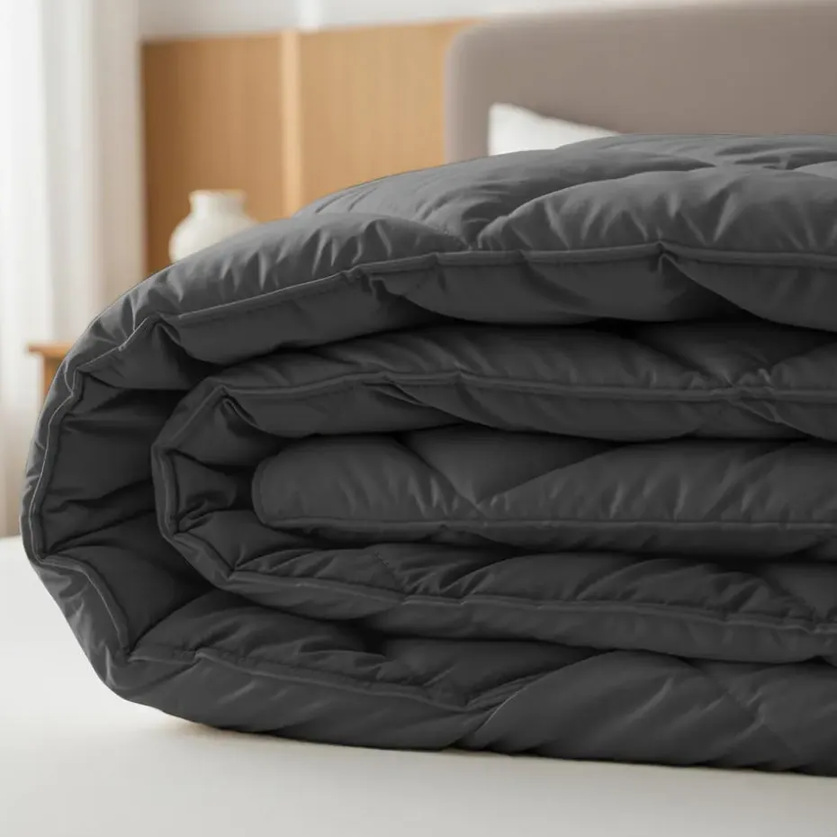Dekbed zonder Overtrek Diamond 200x200 – Met Kussenslopen – Wasbaar – Antraciet