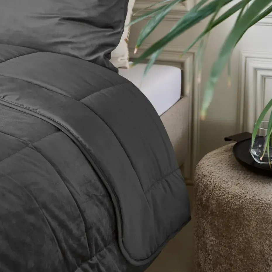 Dekbed zonder Overtrek Velvet 140x200 – Superzacht & Wasbaar – Antraciet