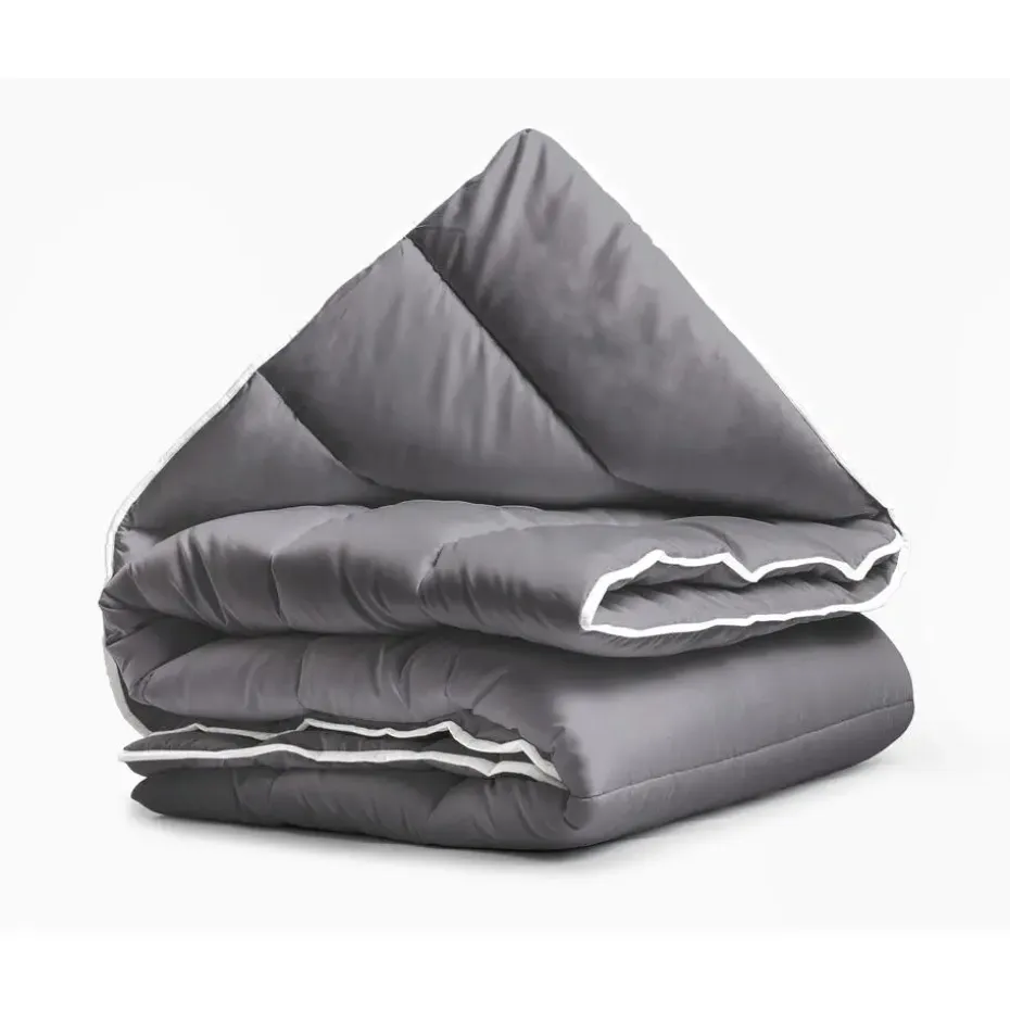 Dekbed zonder Overtrek 140x200 – Incl. Kussenslopen – Wasbaar – Antraciet
