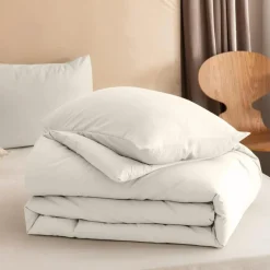 Dekbed zonder Overtrek 140x200 – Incl. Kussenslopen – Wasbaar – Crème