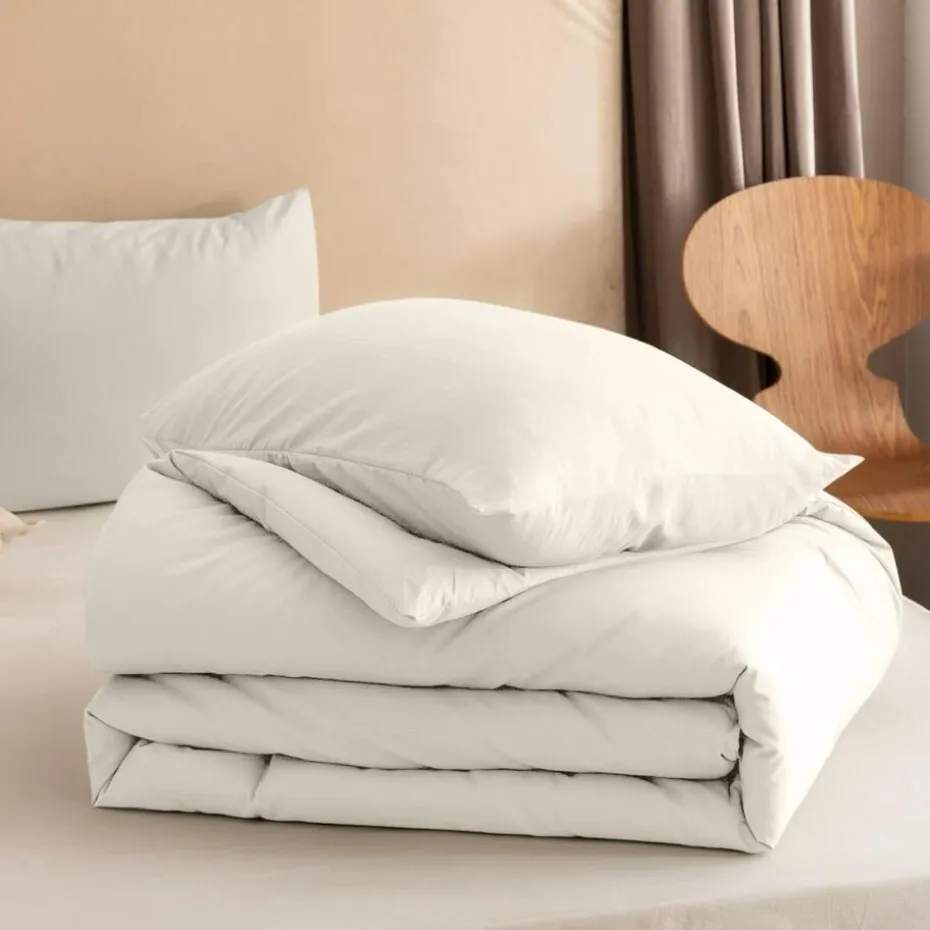 Dekbed zonder Overtrek 240x200 – Incl. Kussenslopen – Wasbaar – Crème
