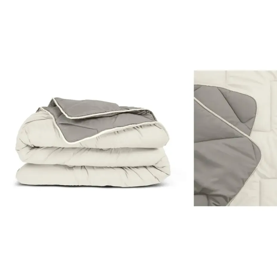 Dekbed zonder Overtrek 140x200 – Incl. Kussenslopen – Wasbaar – Crème/Kaki
