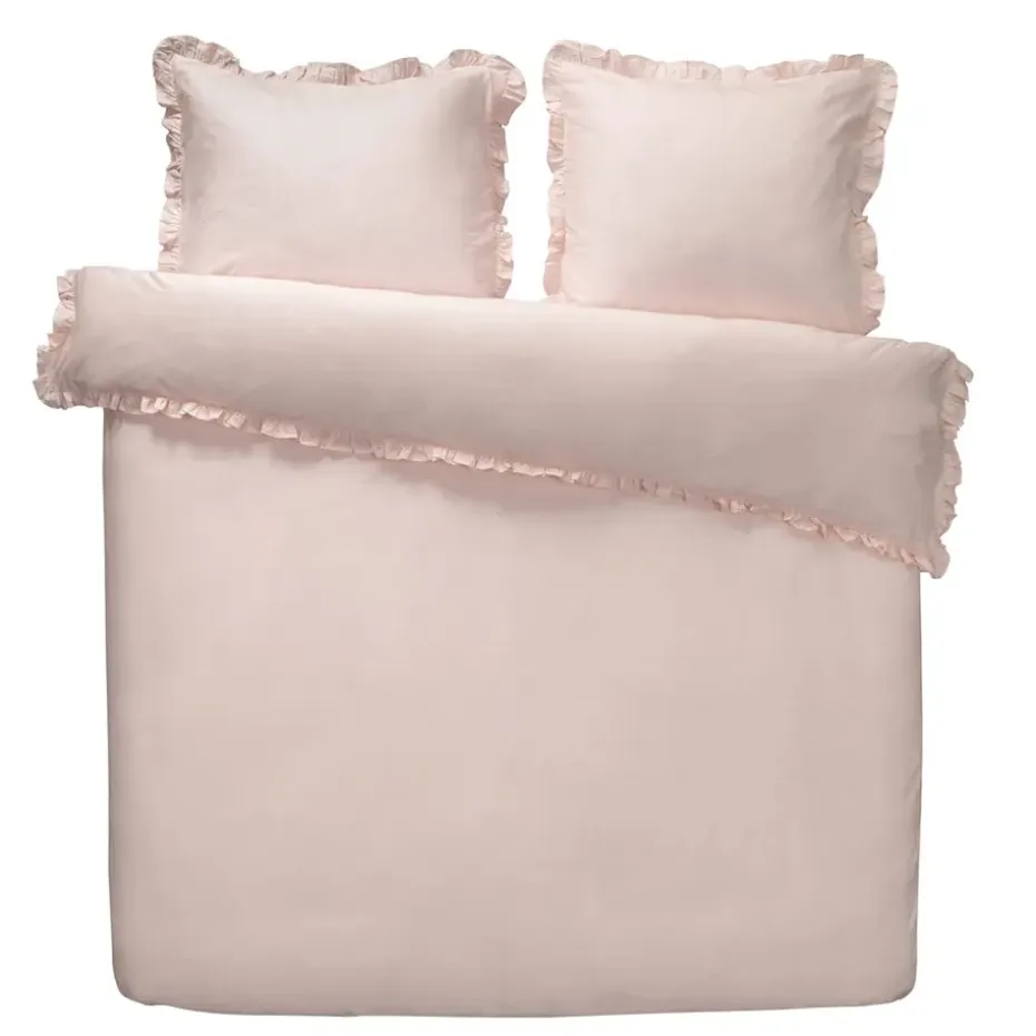 Dekbedovertrek Cato effen - roze - 200x200/220 cm