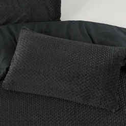 Dekbedovertrek Fur Teddy 240x220 – Fluweelzacht & Knus Design – Antraciet