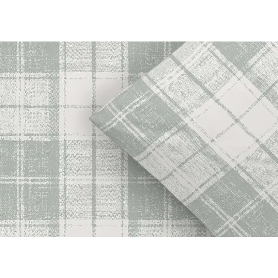 Dekbedovertrek Laurens - off-white/groen - 140x200/220 cm