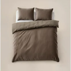 Dekbedovertrek Velvet Cartier 240x220 – Fluweelzacht Uni Design – Taupe