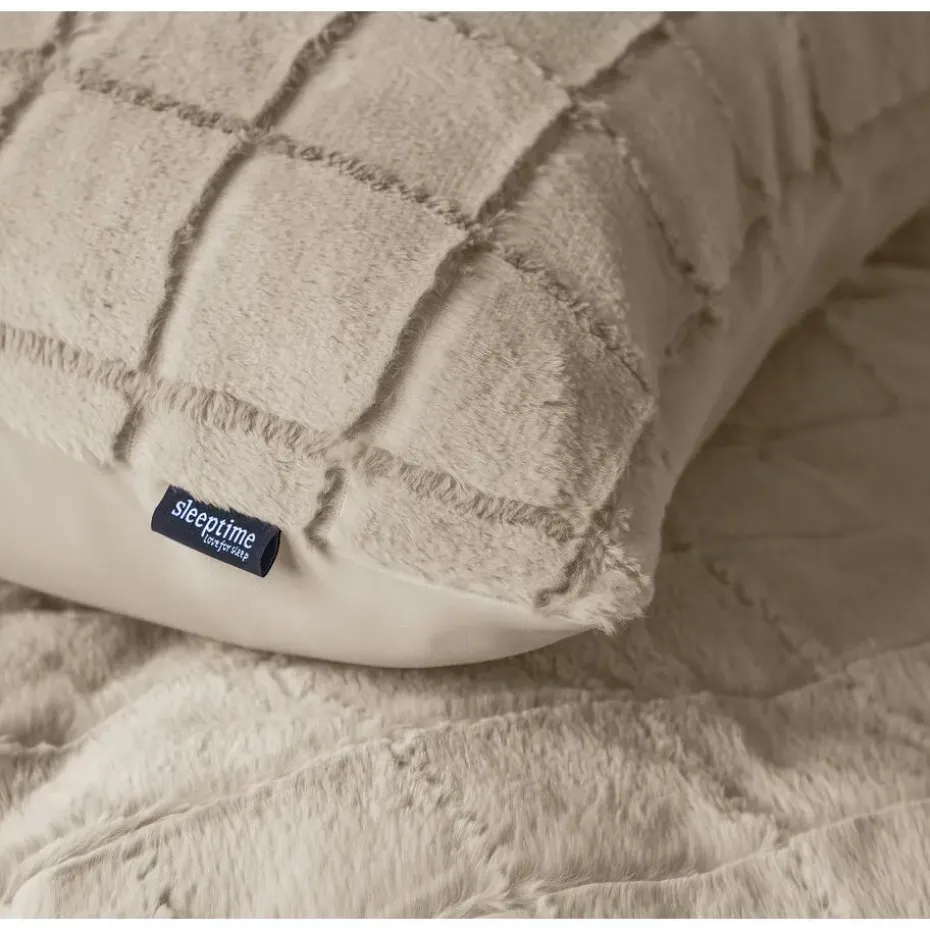 Dekbedovertrek 240x220 – Furry Check Design & Zacht Warm Fleece