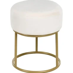 DELCO - Hocker - Off-white - Fluweel