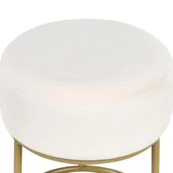 DELCO - Hocker - Off-white - Fluweel