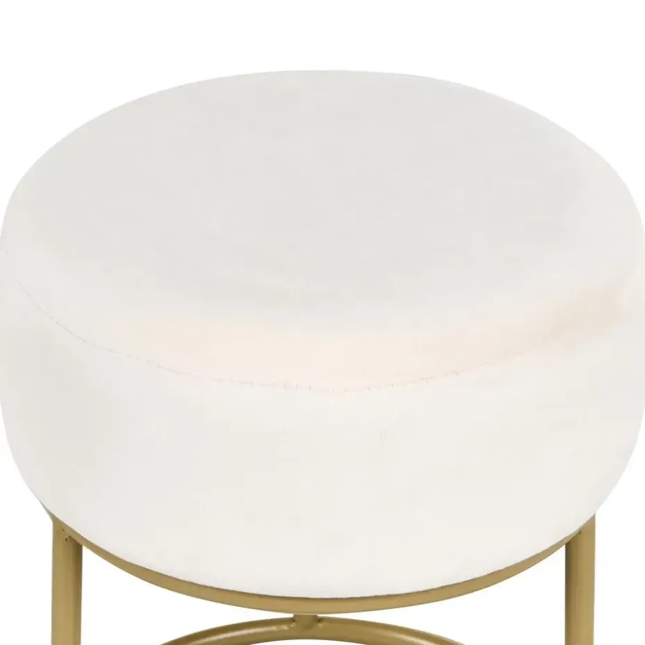 DELCO - Hocker - Off-white - Fluweel