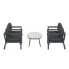 5-delige loungeset Ridge –4 luxe lounge fauteuils inclusief salontafel