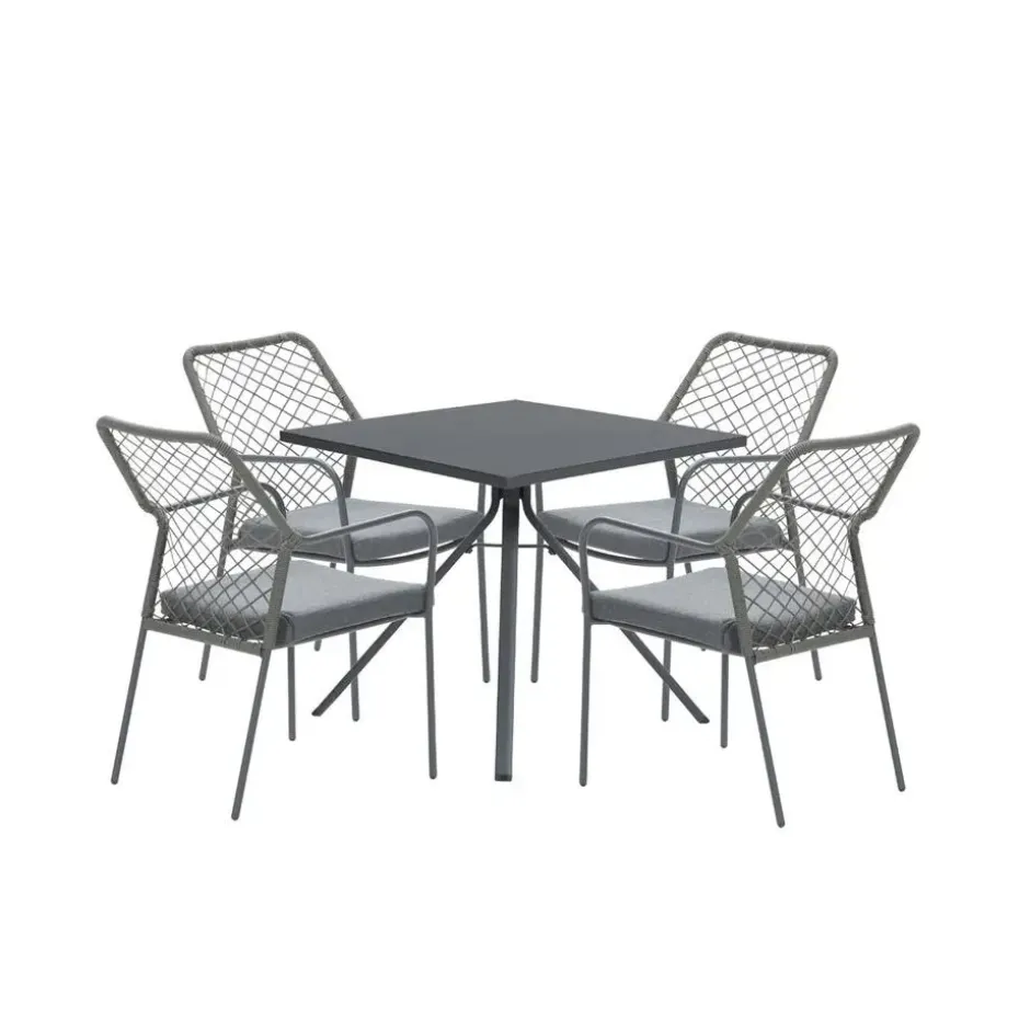 5-delige tuinset Dido stoel mosgroen -Rimini tafel- Garden Impressions