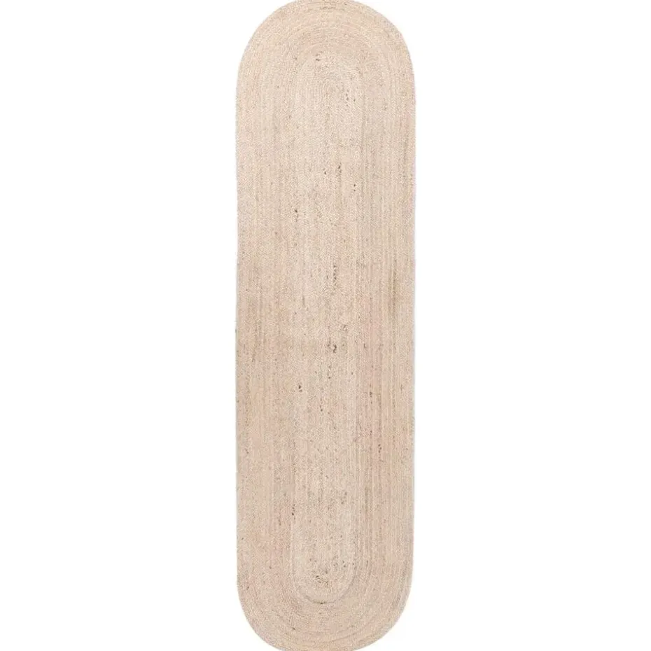 DEMIRCI - Laagpolig vloerkleed - Beige - 80 x 300 cm - Jute