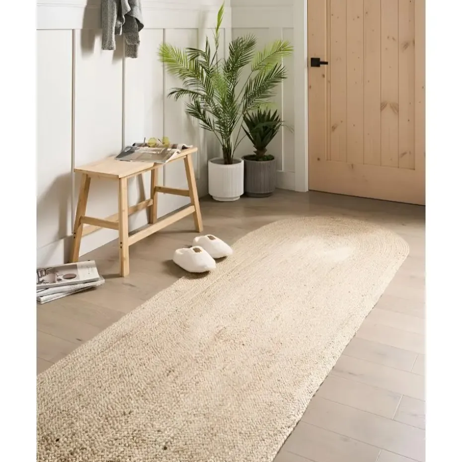 DEMIRCI - Laagpolig vloerkleed - Beige - 80 x 300 cm - Jute