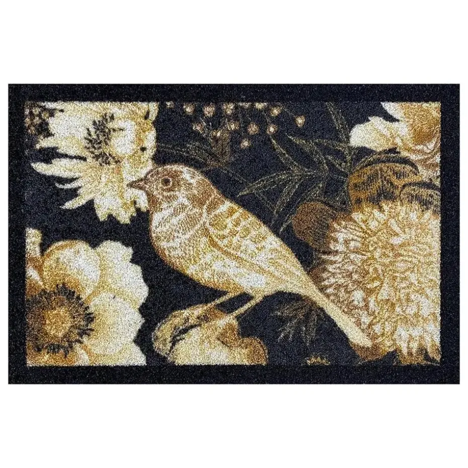 Deurmat Golden Bouqet antraciet - 40x60 cm