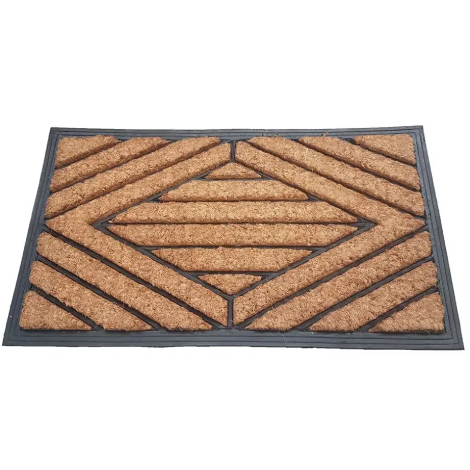 Deurmat rubber/kokos 40x70 cm - Ruit