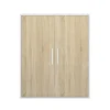 Diagone Kledingkast Under - onder trap of plafond 2 deuren - wit/hout