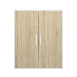Diagone Kledingkast Under - onder trap of plafond 2 deuren - wit/hout
