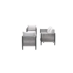 Diamo loungeset - 3-delig - carbon black - grey sand - valley sand