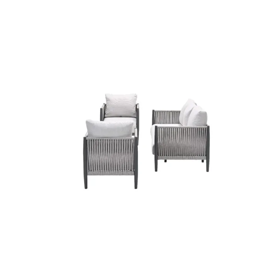Diamo loungeset - 3-delig - carbon black - grey sand - valley sand