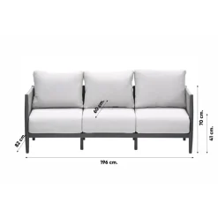 Diamo loungeset - 3-delig - carbon black - grey sand - valley sand