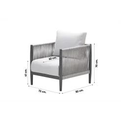 Diamo loungeset - 3-delig - carbon black - grey sand - valley sand