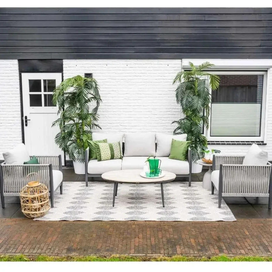 Diamo loungeset - 3-delig - carbon black - grey sand - valley sand