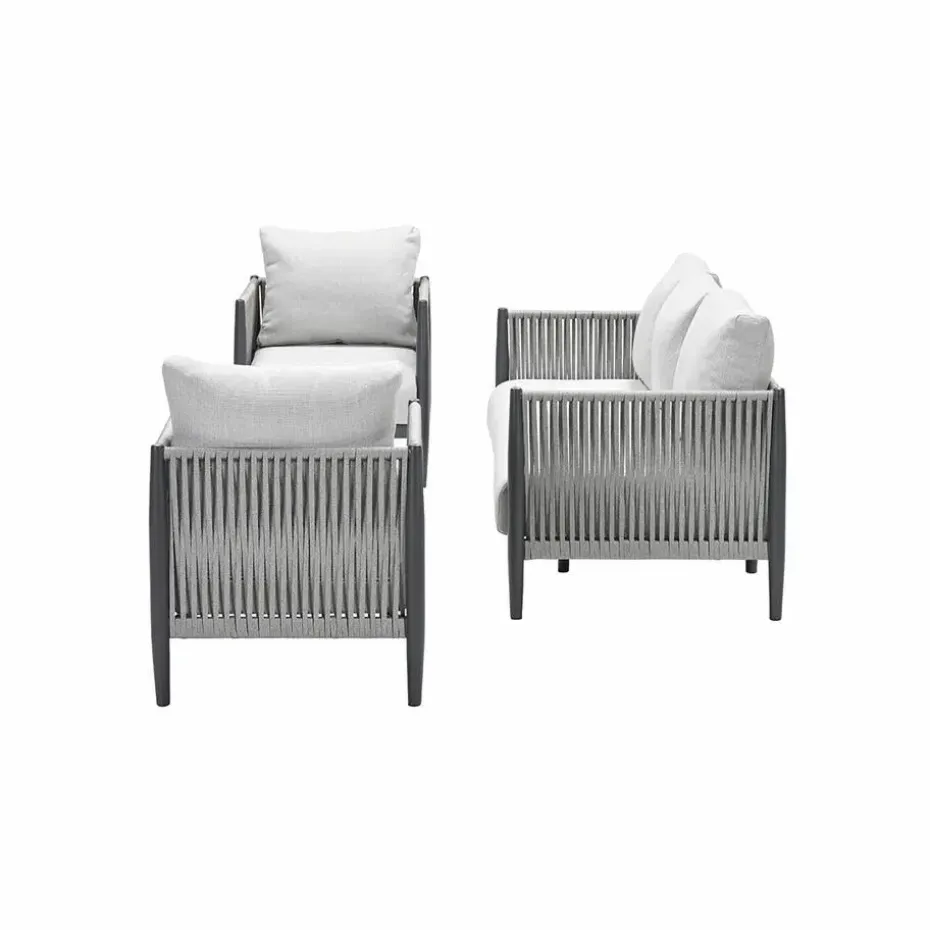 Diamo loungeset - 3-delig - carbon black - grey sand - valley sand