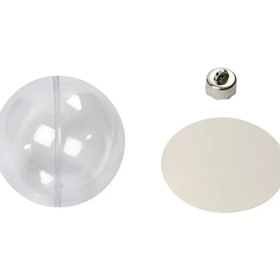 DIY Kerstballen - 5x - transparant - D8 cm - kunststof