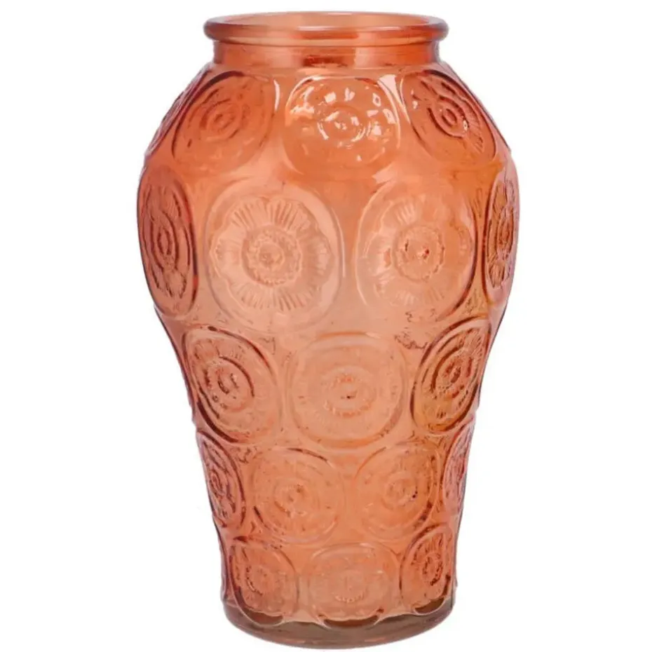 DK Design boeket vaas Circle - glas - oranje - 15 x 25 cm