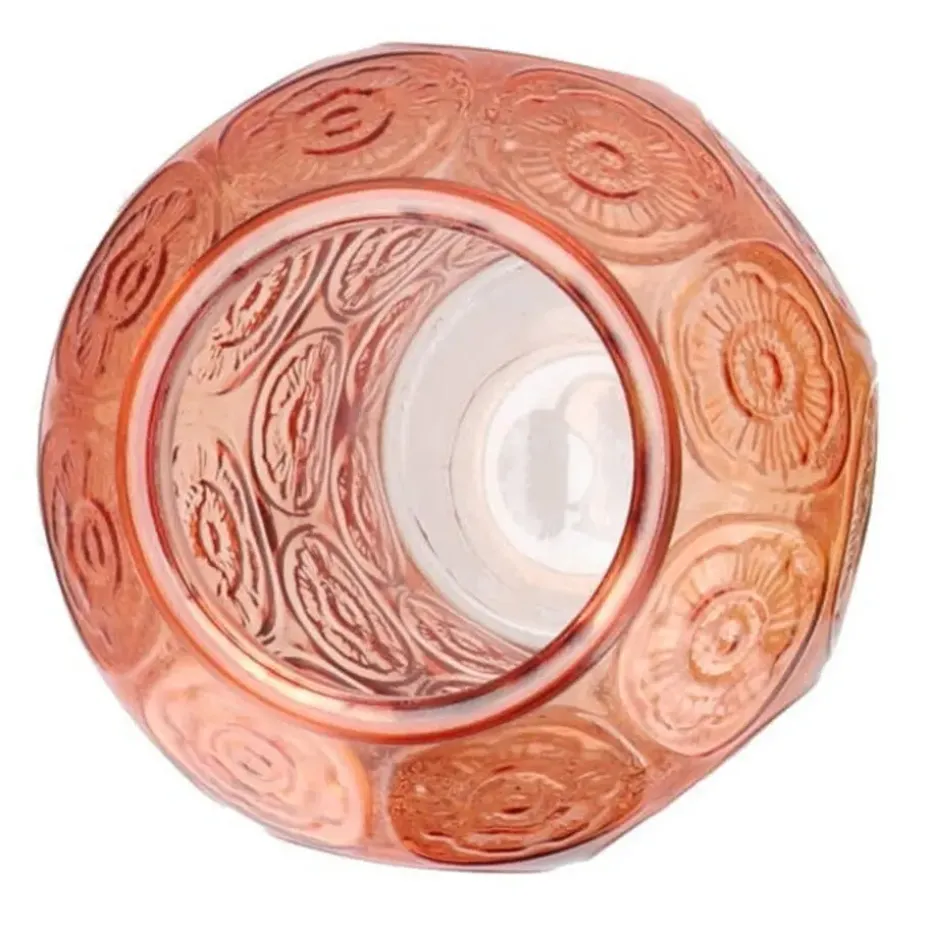 DK Design boeket vaas Circle - glas - oranje - 15 x 25 cm