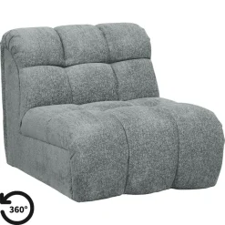 Draaifauteuil Beau - stof Raven - grijs