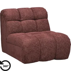 Draaifauteuil Beau - stof Raven - wijnrood
