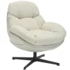 Draaifauteuil Beige - Zithoogte 50cm - Fauteuil Leonne