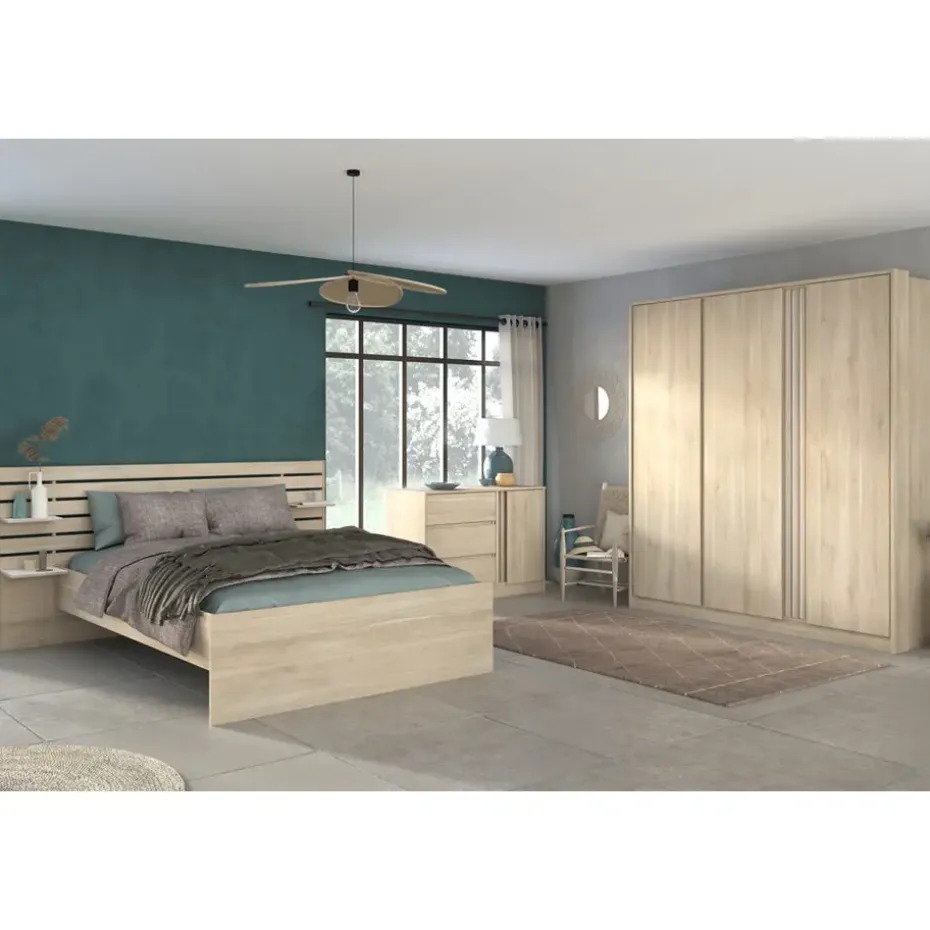 Dressoir Evi - eikenkleur - 76,8x109,8x50 cm