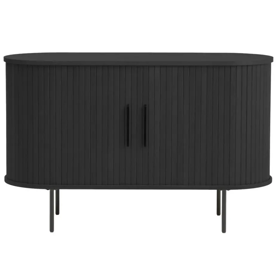 Dressoir Zwart Eikenhout - 120x45x76cm - Nola