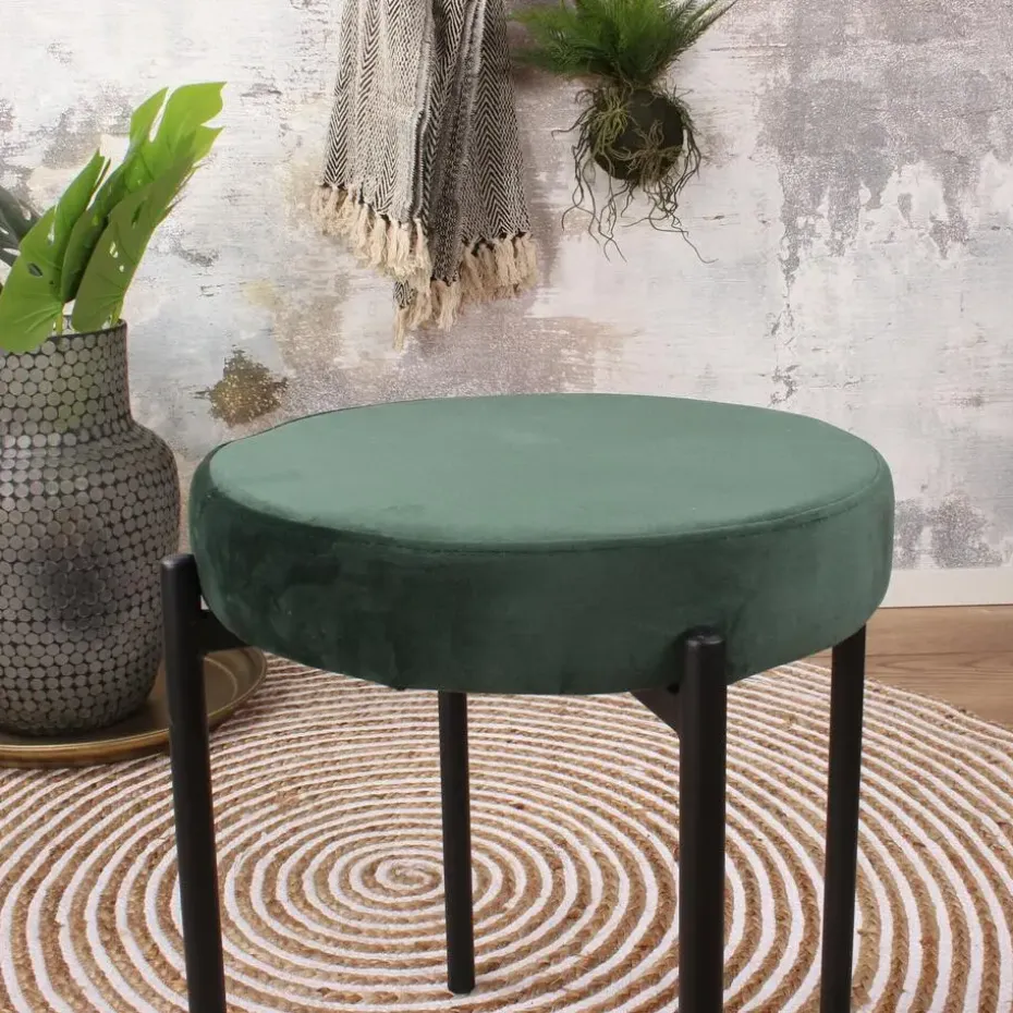 DS4U - Mika velvet kruk groen
