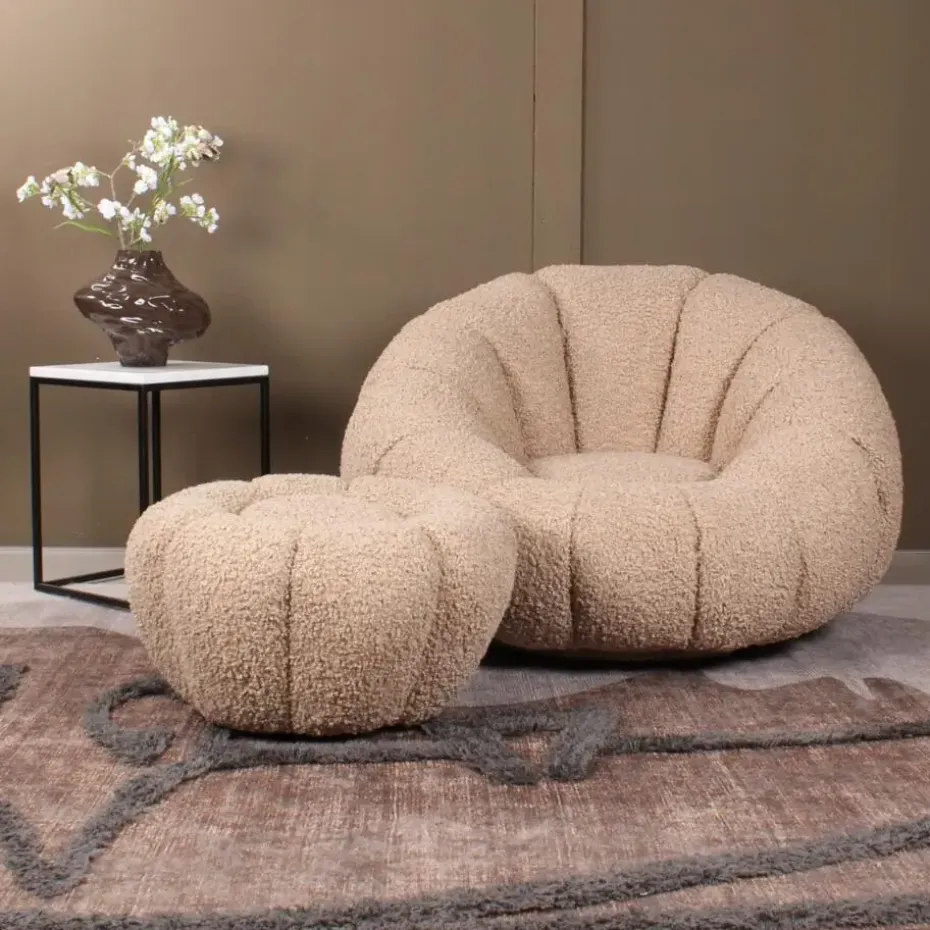 DS4U - Olivia fauteuil set teddy - beige