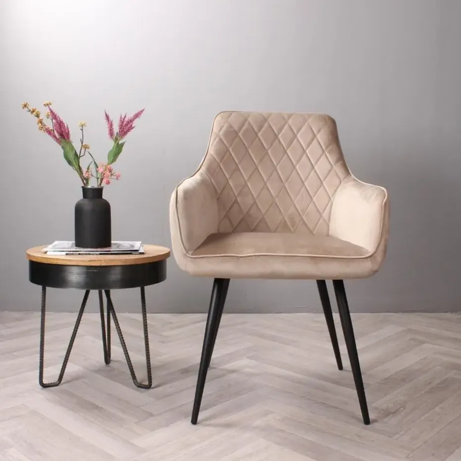 DS4U - Ravi 3.0 eetkamerstoel velours - champagne