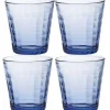 Duralex Drinkglazen Prisme - 4x - blauw - glas - 220 ml
