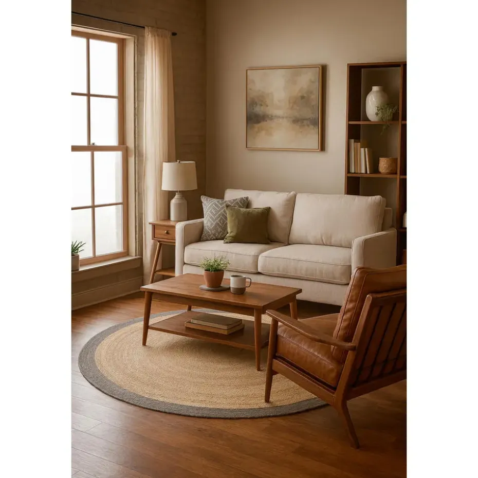Dutch Lifestyle - Jute - Vloerkleed - 150x150 cm - Beige