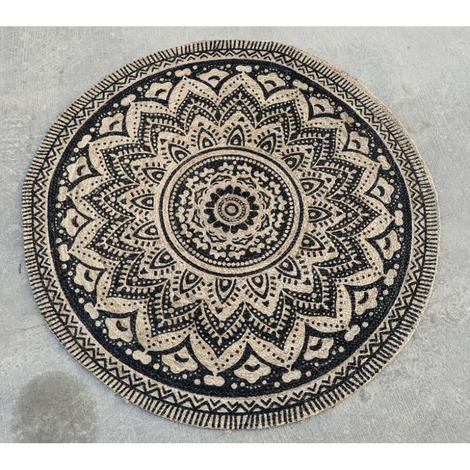 Dutch Lifestyle - Jute - Vloerkleed - 150x150 cm - Grijs
