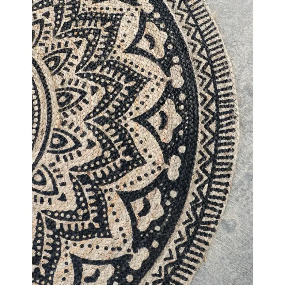Dutch Lifestyle - Jute - Vloerkleed - 150x150 cm - Grijs
