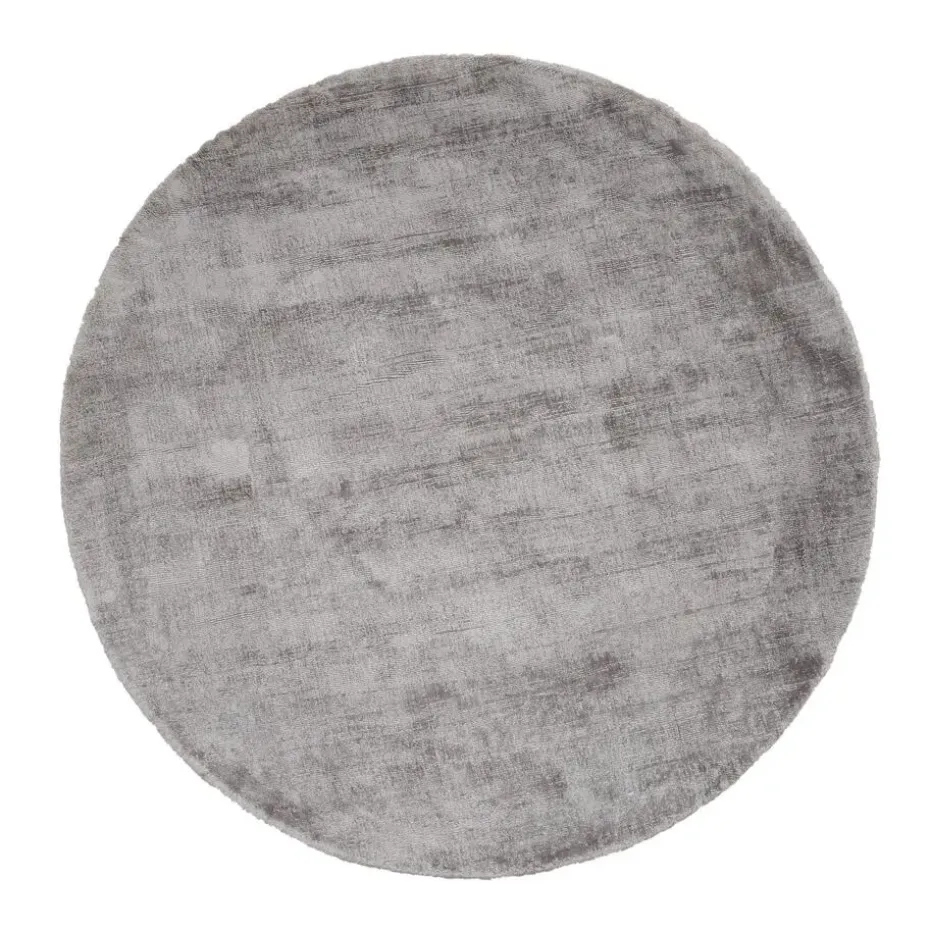 Dutch Lifestyle - Viscose - Vloerkleed - 195cm rond - Grijs