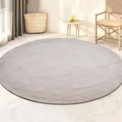 Dutch Lifestyle - Viscose - Vloerkleed - 195cm rond - Beige