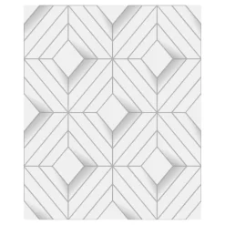Dutch Wallcoverings - Galactik ruit wit/lichtgrijs - 0,53x10,05m