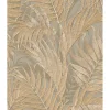 Dutch Wallcoverings - Grace Tropical palm leaf green/gold - GR322105