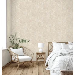 Dutch Wallcoverings - Grace Tropical palm leaf beige - GR322102
