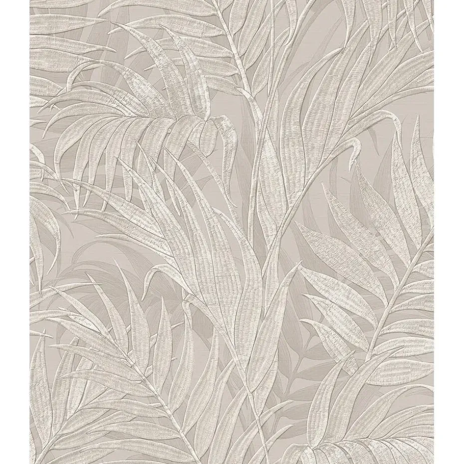 Dutch Wallcoverings - Grace Tropical palm leaf mink - GR322103