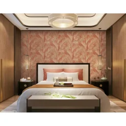 Dutch Wallcoverings - Grace Tropical palm leaf brown/gold - GR322106
